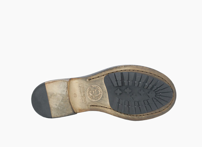 Polacchina in Pelle 1950 dettaglio della suola della scarpa color marrone